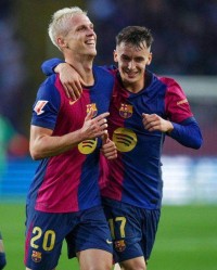 开云体育下载-【西甲】奥尔莫两助处子球，阿劳霍传射，巴萨4-0皇社